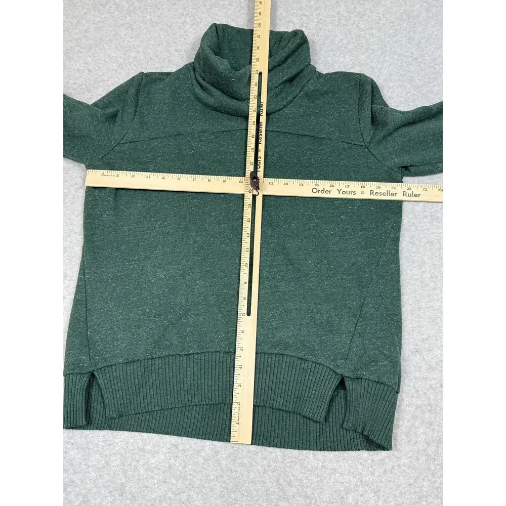 Alo Womens Green Turtleneck Pullover Sweatshirt